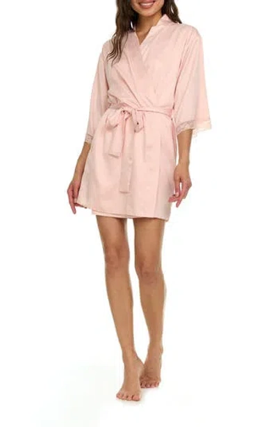 Flora Nikrooz Sonia Satin Charmeuse 3-piece Pajama Set In Pink