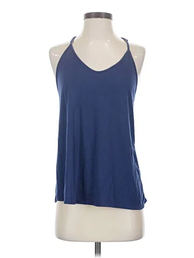 Pre-owned Flora Nikrooz Tank Top Blue Halter Neckline Tops