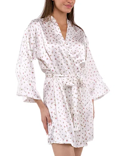 Flora Nikrooz Tiana Jacquard Dot Belted Robe In White