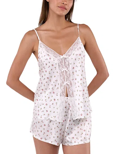 Flora Nikrooz Tiana Lace Trim Camisole & Shorts Pajama Set In Multi