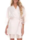 Flora Nikrooz Women's Gabby Lace Belted Robe In Pink
