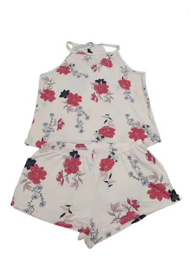 Flora Nikrooz Women's Sleepwear Short Set In Pink In White