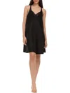 Flora Nikrooz Gabby Lace Trim Satin Charmeuse Chemise In Black