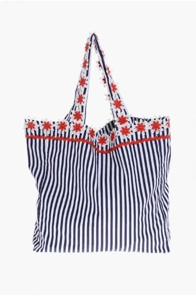 Flora Sardalos Awning Striped Canvas Bigbag Tote Bag