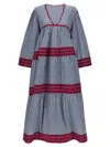 Flora Sardalos Striped Cotton Long Sleeve Maxi Dress In Multicolor