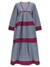 Flora Sardalos Striped Cotton Long Sleeve Maxi Dress In Multicolor
