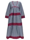Flora Sardalos Striped Cotton Long Sleeve Maxi Dress