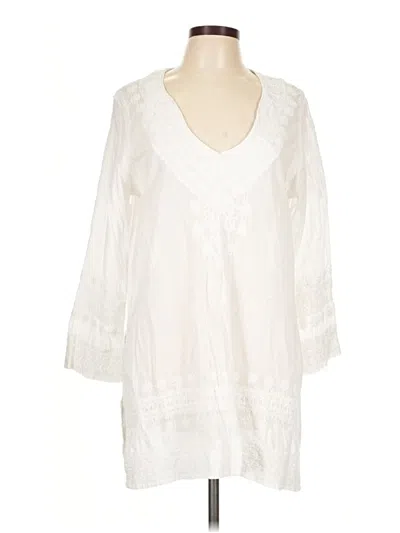 Pre-owned Florabella Casual Dress In White