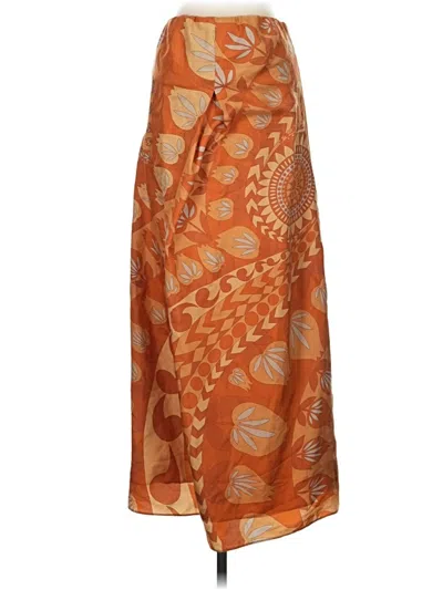 Pre-owned Florabella Casual Skirt In Orange