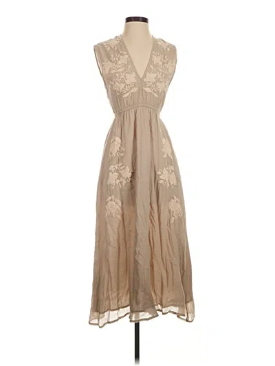 Pre-owned Florabella Cocktail Dress In Tan