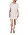Florabella Eze Short Sleeve Mini Dress In White In White