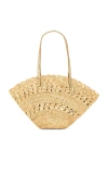 Florabella Salerno Small Tote In 自然色 & 金色