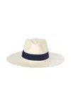 Florabella Women's Nadine Hat In Ivory Dark Navy In White