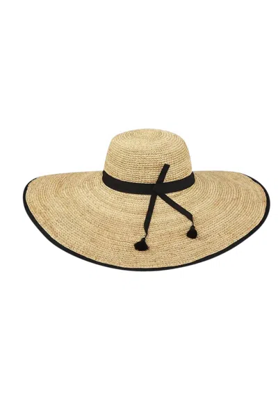 Florabella Women's Sonya Wide Hat In Natural/black In Beige