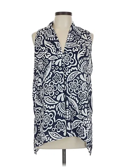 Pre-owned Floral & Ivy Sleeveless Blouse In Blue