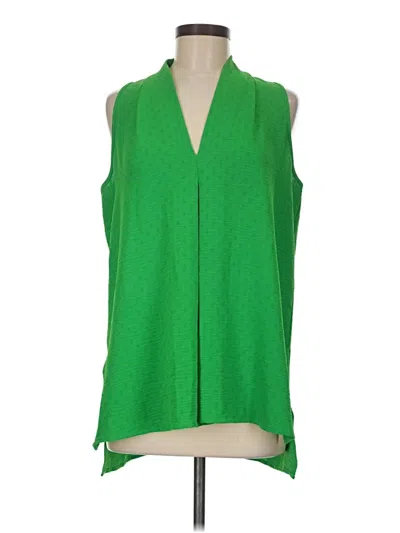 Pre-owned Floral & Ivy Sleeveless Blouse In Green