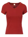 Flore Flore Basic T-shirt Tops Bordeaux In Bordeaux