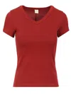 Flore Flore Basic T-shirt Tops Bordeaux