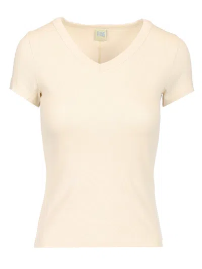 Flore Flore Basic T-shirt Tops White