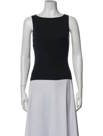 Pre-owned Flore Flore Bateau Neckline Sleeveless Top In Grey