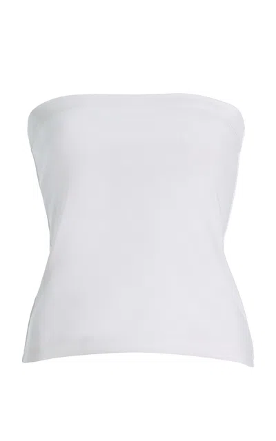 Flore Flore Bes Cotton Bandeau Top In White