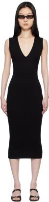 Flore Flore Black Dewi Midi Dress In Black