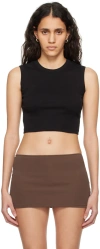 FLORE FLORE BLACK ESMÉ CROP TANK TOP