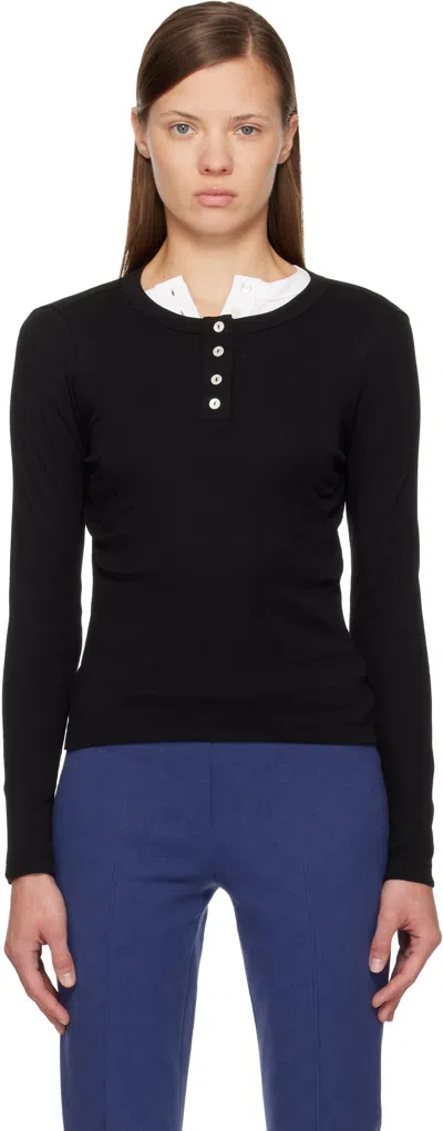 Flore Flore Black Jess Longsleeve Henley