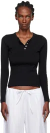 Flore Flore Black Jess Longsleeve T-shirt In Black