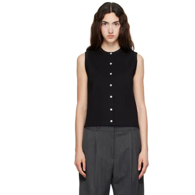Flore Flore Black Poppy Sleeveless Cardigan