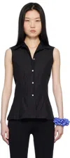 Flore Flore Black Rosie Sleeveless Shirt In Black