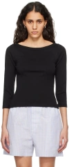 Flore Flore Black Steffi Long Sleeve T-shirt In Black