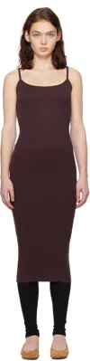 Flore Flore Brown Bibi Midi Dress In Choco Plum