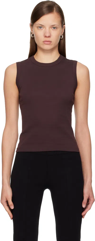 Flore Flore Brown Esmé Tank Top In Burgundy