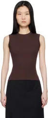 Flore Flore Brown Esmé Tank Top In Choco Plum