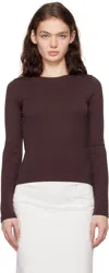 Flore Flore Brown Max T-shirt In Choco Plum