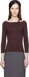 Flore Flore Brown Steffi T-shirt In Choco Plum