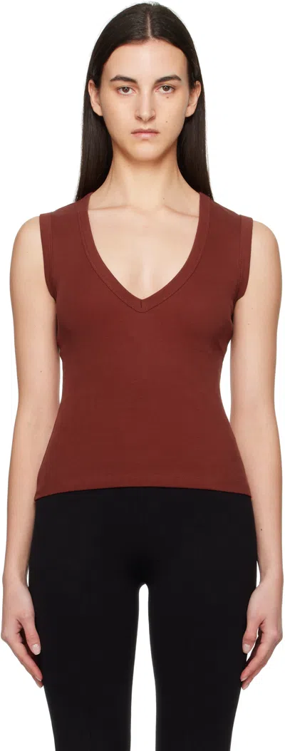 Flore Flore Burgundy Dewi Tank Top In Syrah