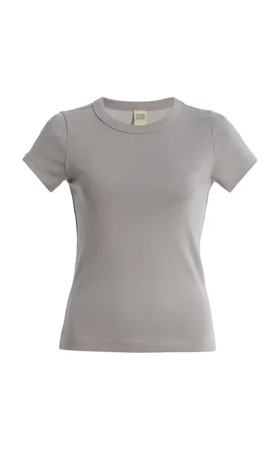 Flore Flore Car Cotton Baby Tee In Gray