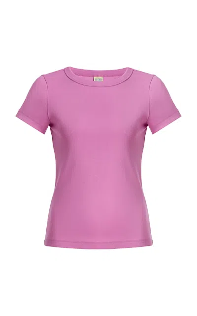 Flore Flore Car Cotton Baby Tee In Pink
