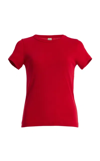 Flore Flore Car Cotton Baby Tee In Red