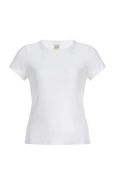 Flore Flore Car Cotton Baby Tee In White