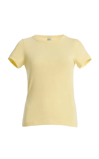 Flore Flore Car Cotton Baby Tee In Yellow