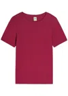 Flore Flore Car Cotton T-shirt In Burgundy