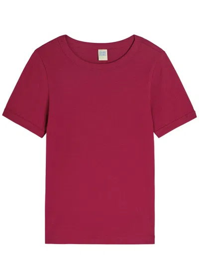 Flore Flore Car Cotton T-shirt In Burgundy