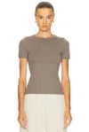 Flore Flore Taupe Car Baby T-shirt In Gray