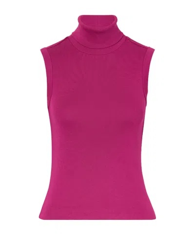 Flore Flore Cotton-jersey Turtleneck Tank In Pink