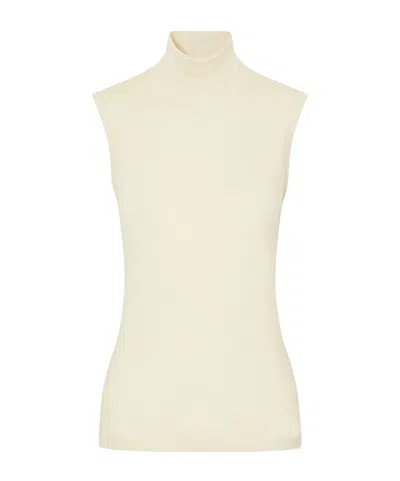 Flore Flore Cotton-jersey Turtleneck Tank In White