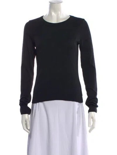 Pre-owned Flore Flore Crew Neck Long Sleeve Top In Black