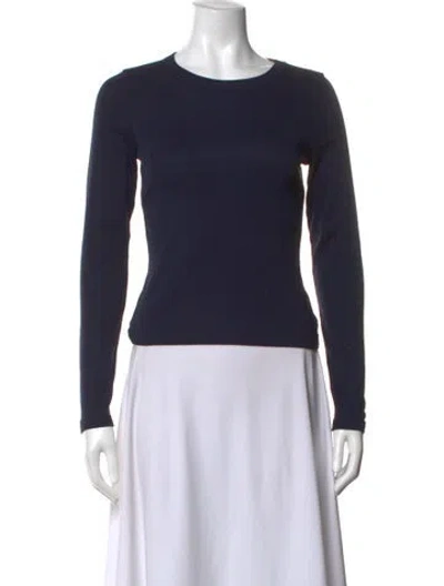 Pre-owned Flore Flore Crew Neck Long Sleeve Top In Blue